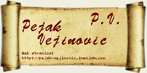 Pejak Vejinović vizit kartica